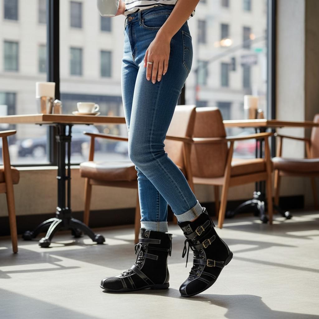 Hush Puppies 黑曜騎士・黏扣短靴