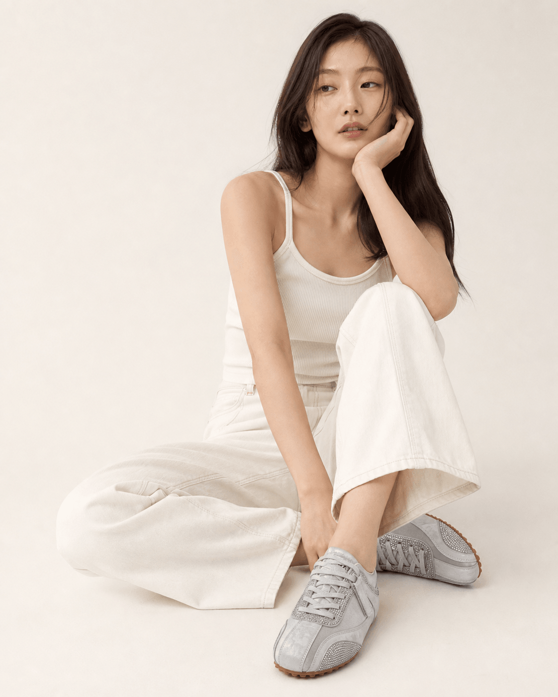 Hush Puppies 白銀拼接復古休閒鞋