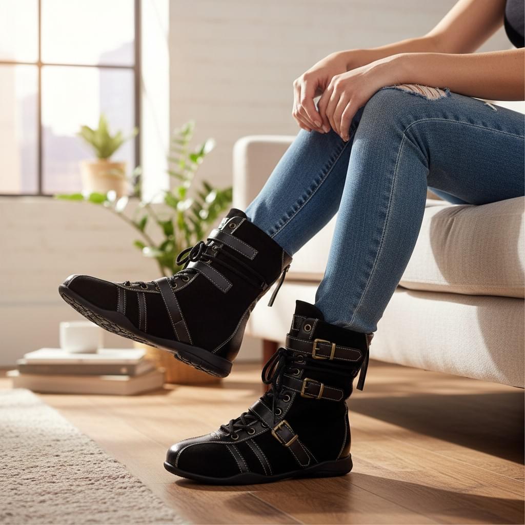 Hush Puppies 黑曜騎士・黏扣短靴