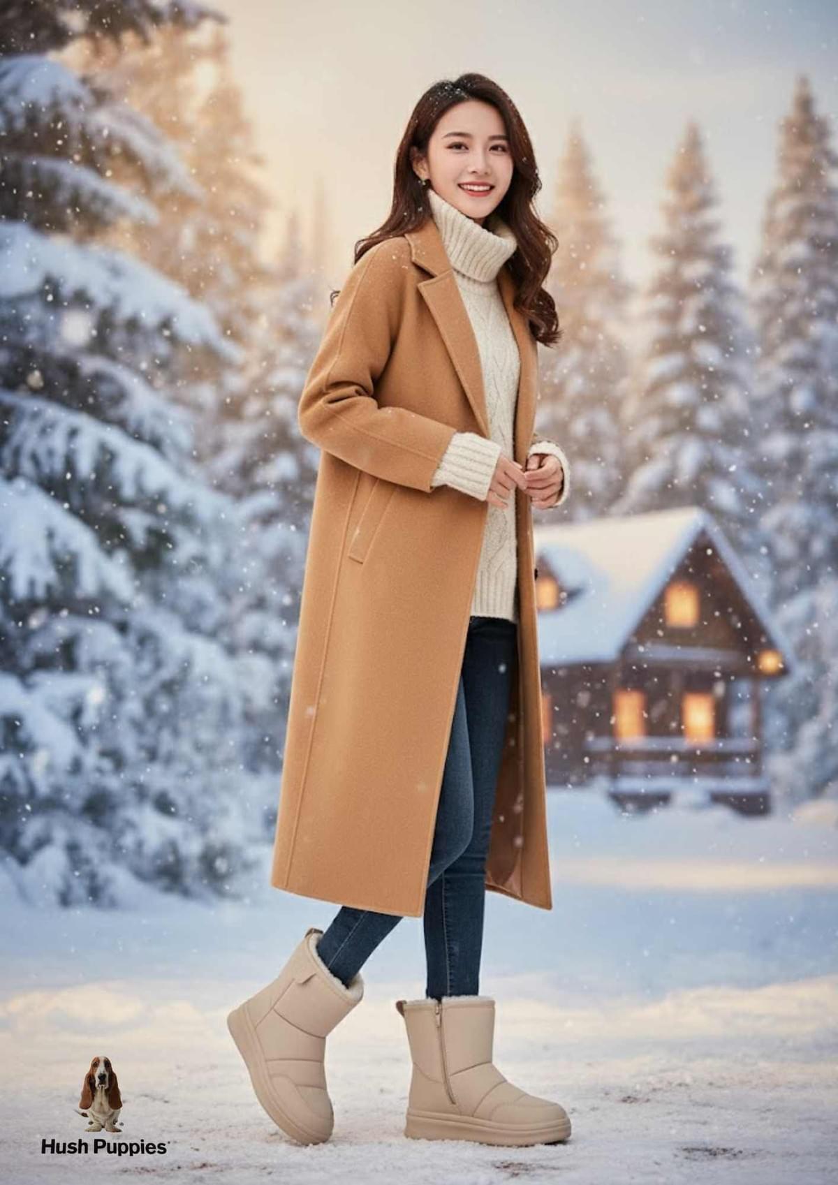 日式防潑水保暖靴