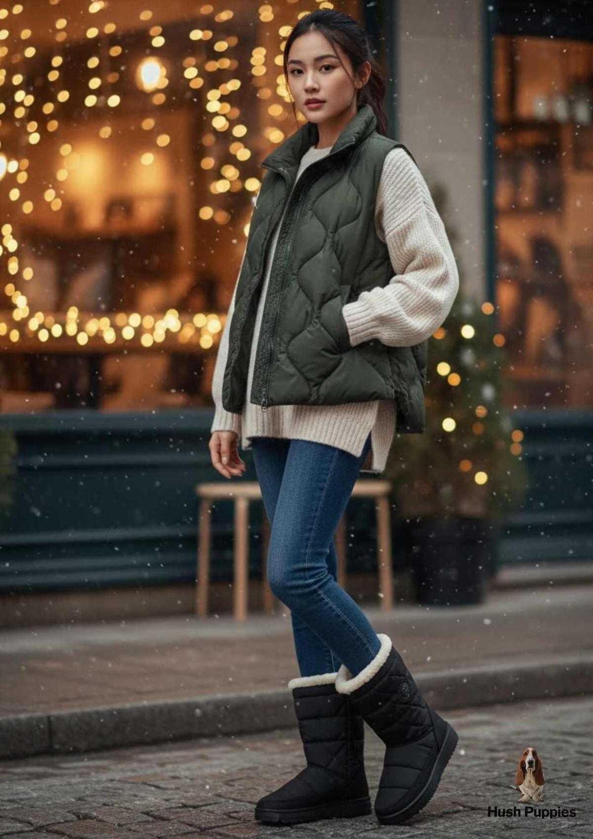 日式防潑水保暖靴