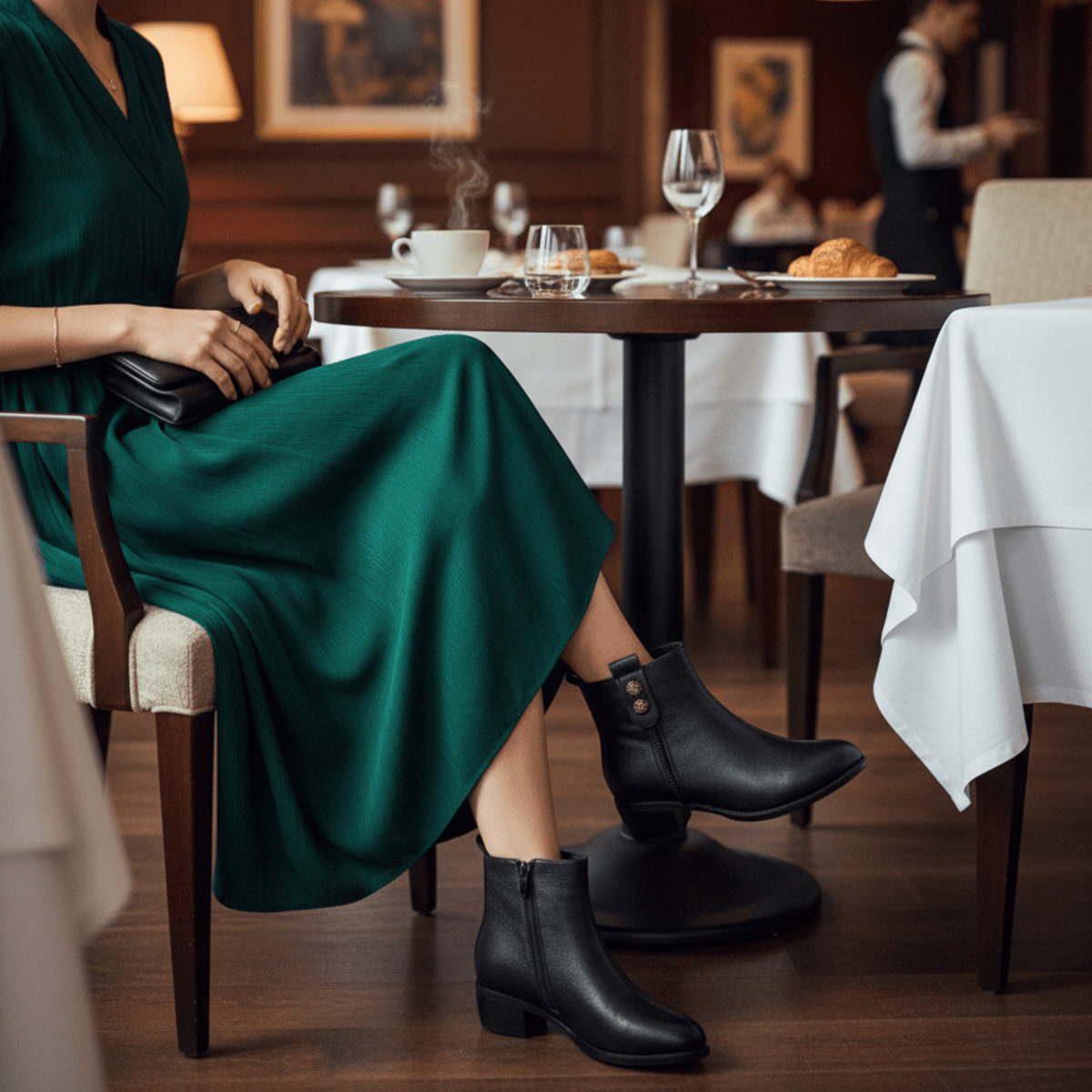 Hush Puppies 尖頭羊皮女短靴