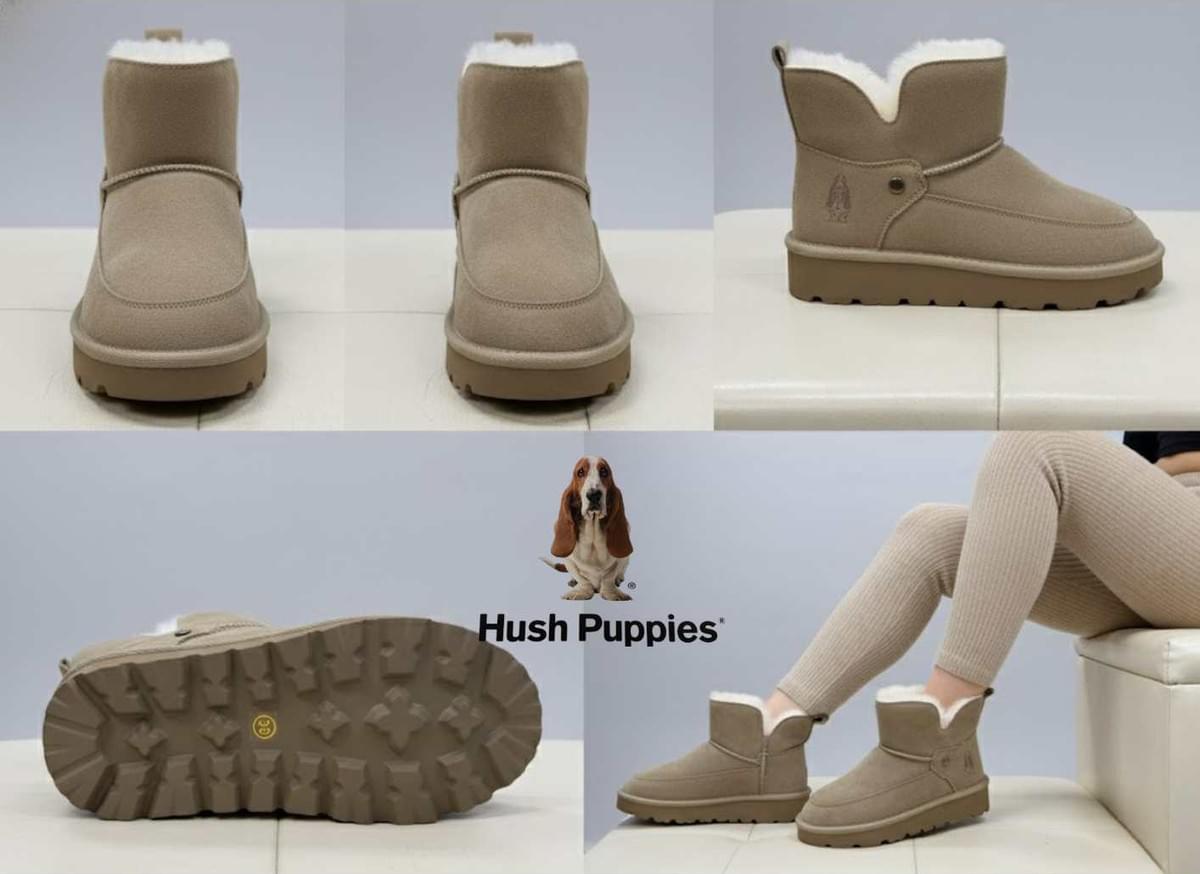 防潑水真皮雪靴