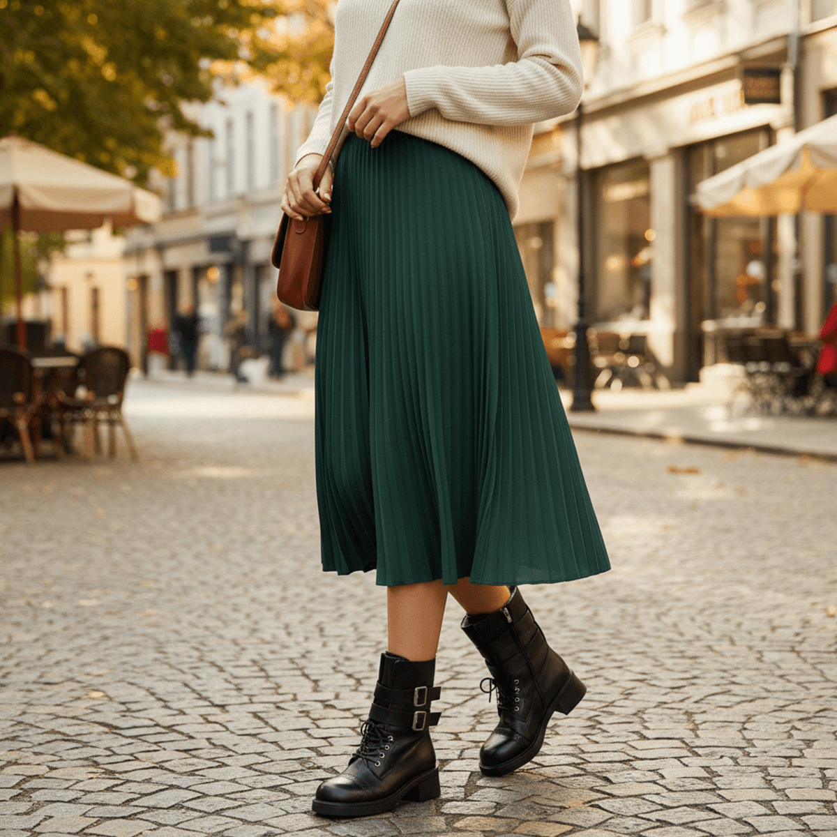 Hush Puppies 英倫復古雙釦牛津方頭中筒靴