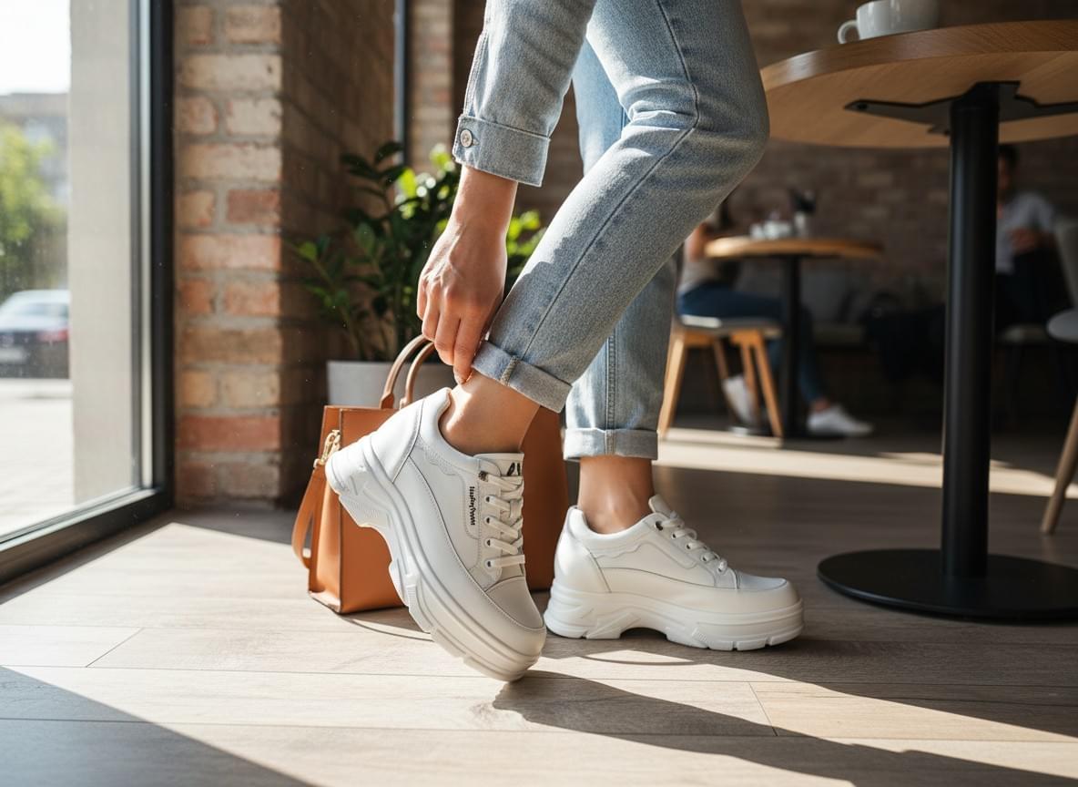 Hush Puppies 真皮厚底休閒鞋