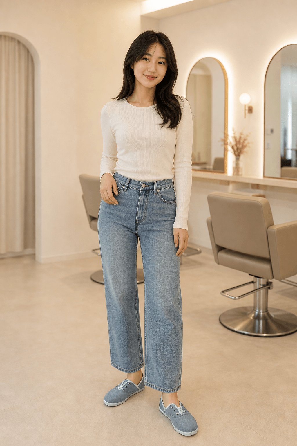 Hush Puppies 霧藍灰極簡帆布休閒鞋