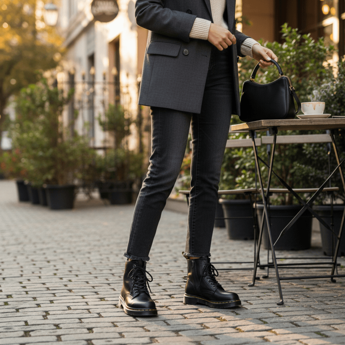  Hush Puppies 全真皮氣墊馬汀靴