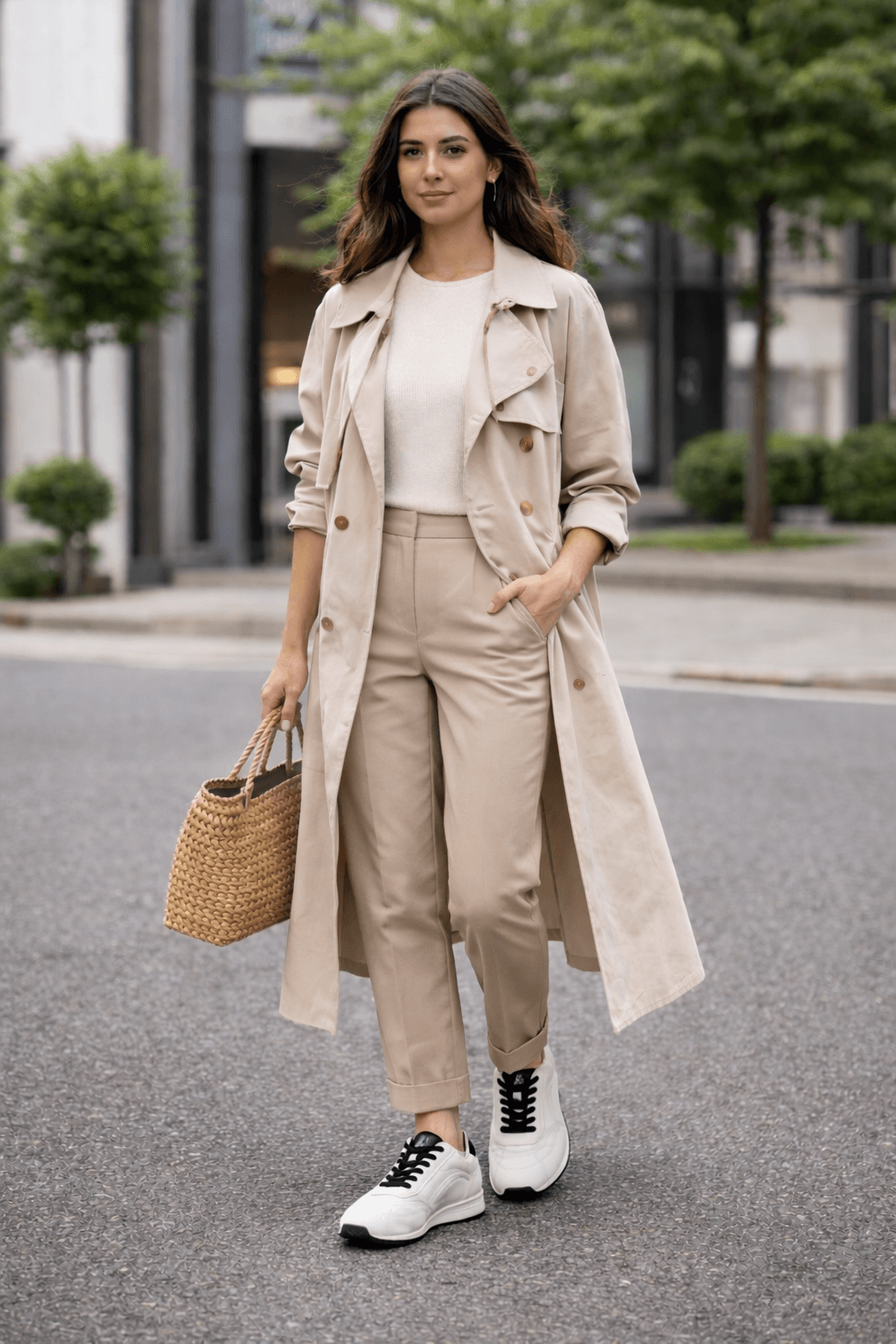 Hush Puppies 牛皮休閒鞋（白）