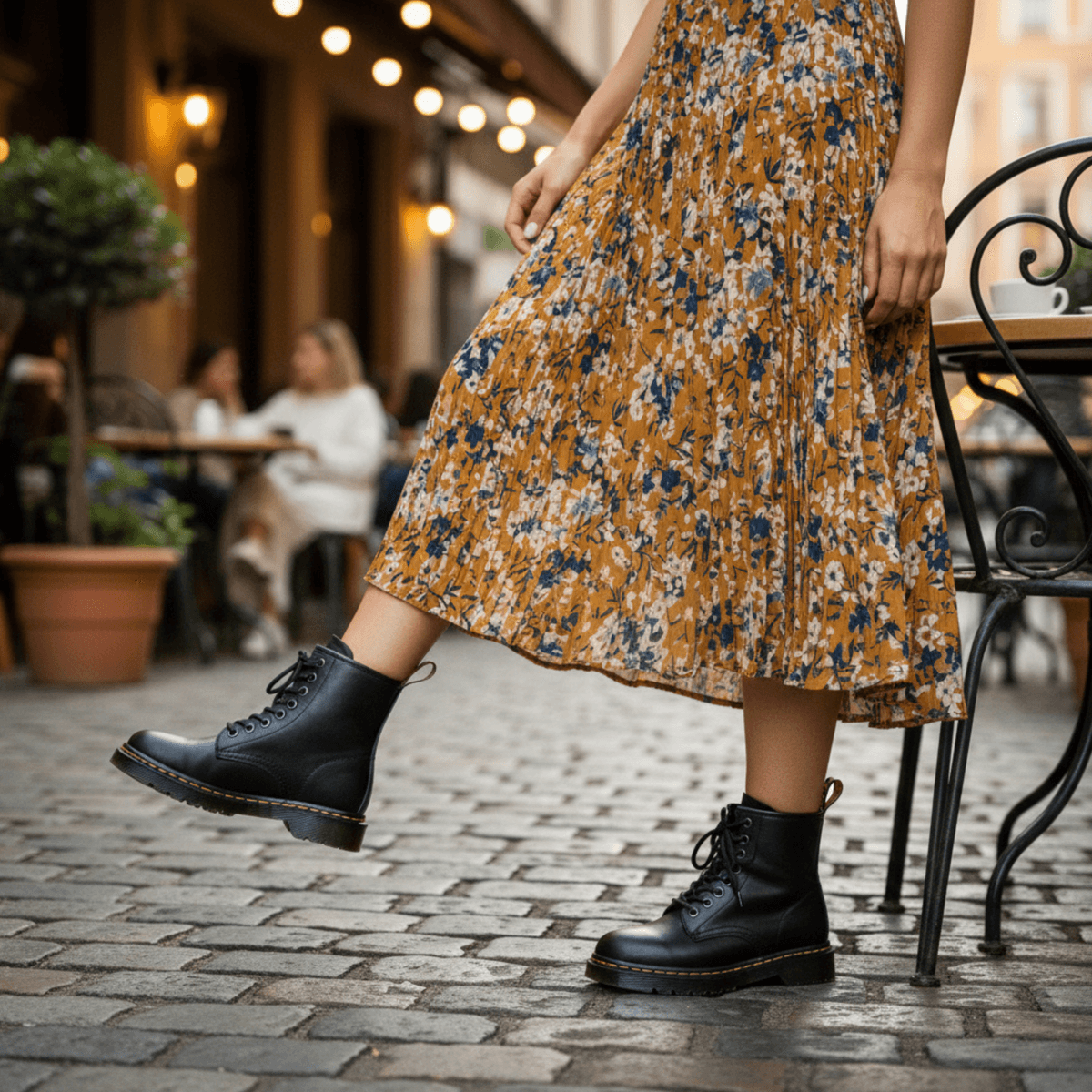  Hush Puppies 全真皮氣墊馬汀靴