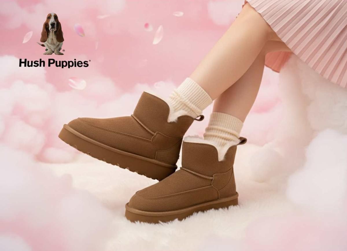 防潑水真皮雪靴