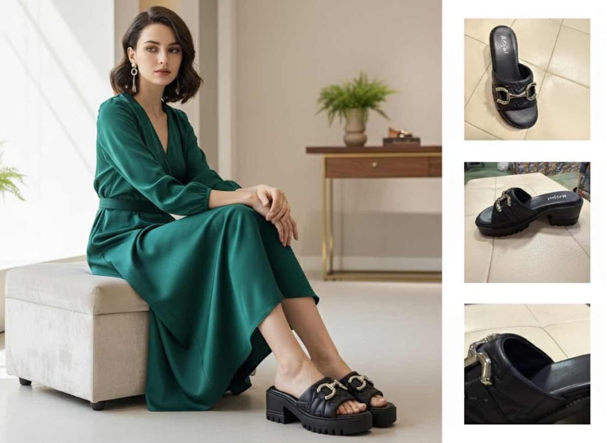 Miofeel 時尚厚底休閒拖鞋