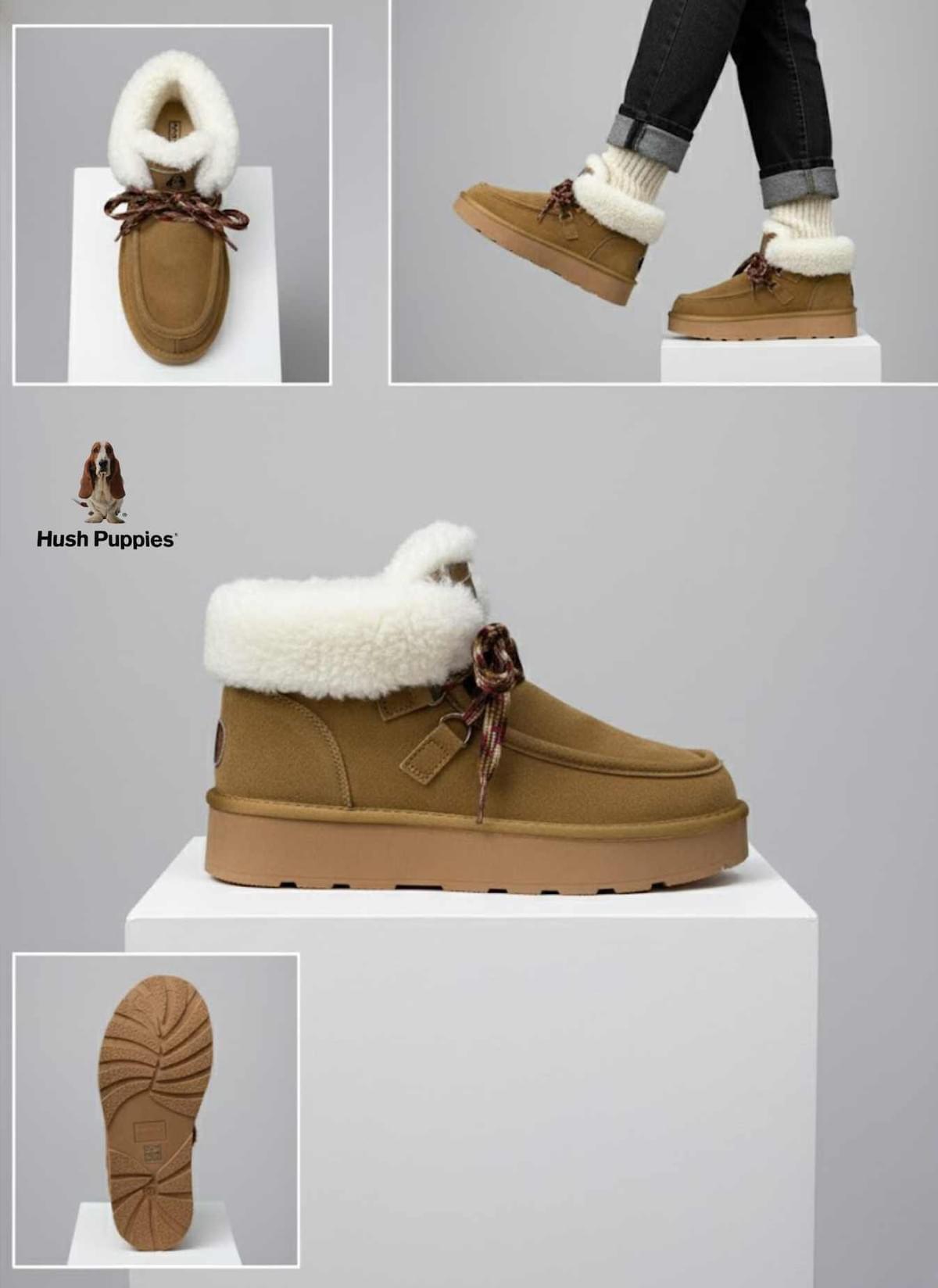 Hush Puppies 戶外綁帶雪地靴