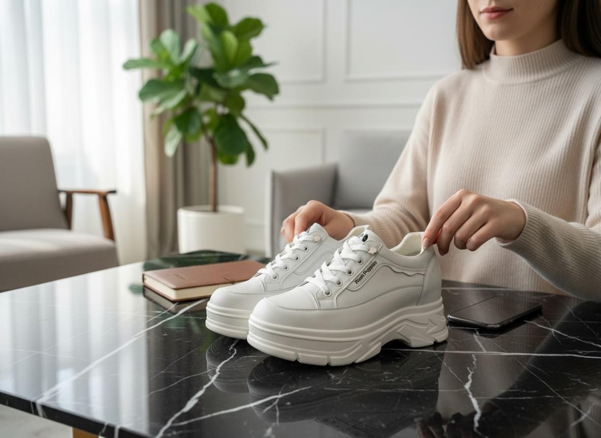 Hush Puppies 真皮厚底休閒鞋