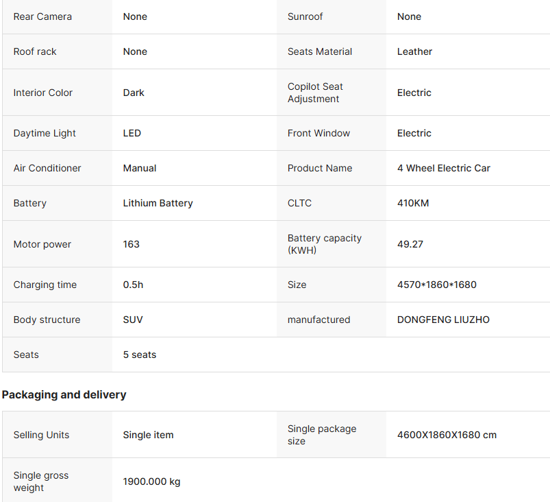 Right-hand Drive Dongfeng Forthing Friday EV Car EEC Electric Cars Adults Vehicle New Electric Cars 