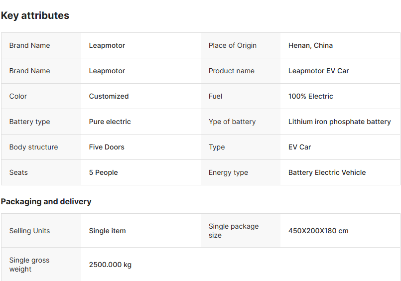 Electric Car Suv 4x4 650km Arrival Ev in China New Energy Vehicles 2022 Leapmotor C11