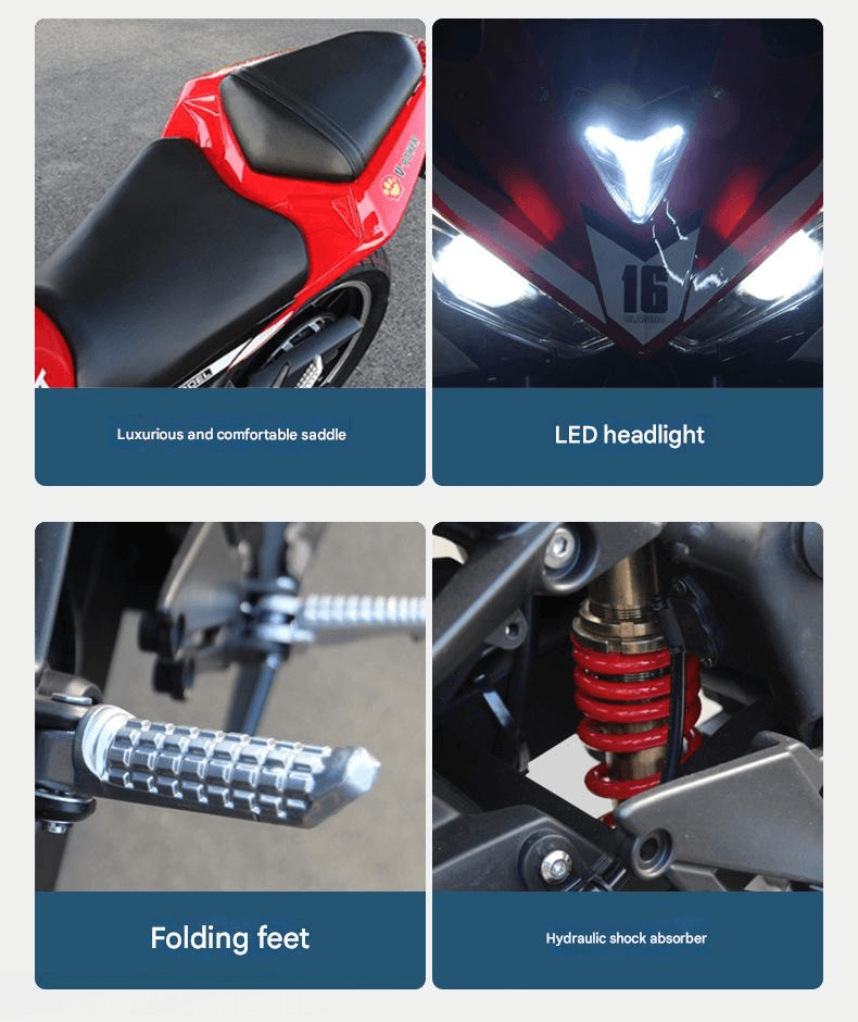 S6 High-Power Electric Motorcycle, High-Speed ​​Electric Motorcycle, Long Range