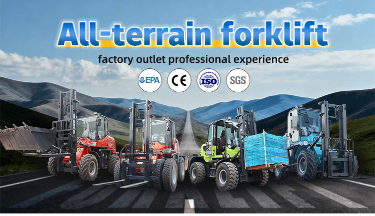 High Efficiency Rough Terrain 3 Ton Forklift Off-Road Tire Construction Site Forklift Rural Road