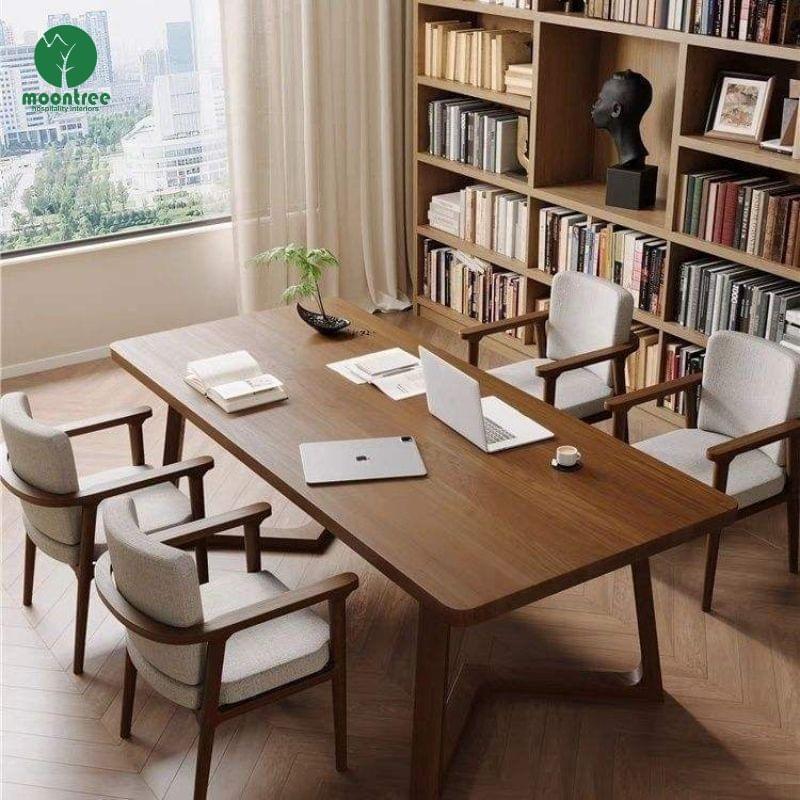 Premium Customizable Luxury Style Solid Wood Dining Table Moontree Dining Room Furniture