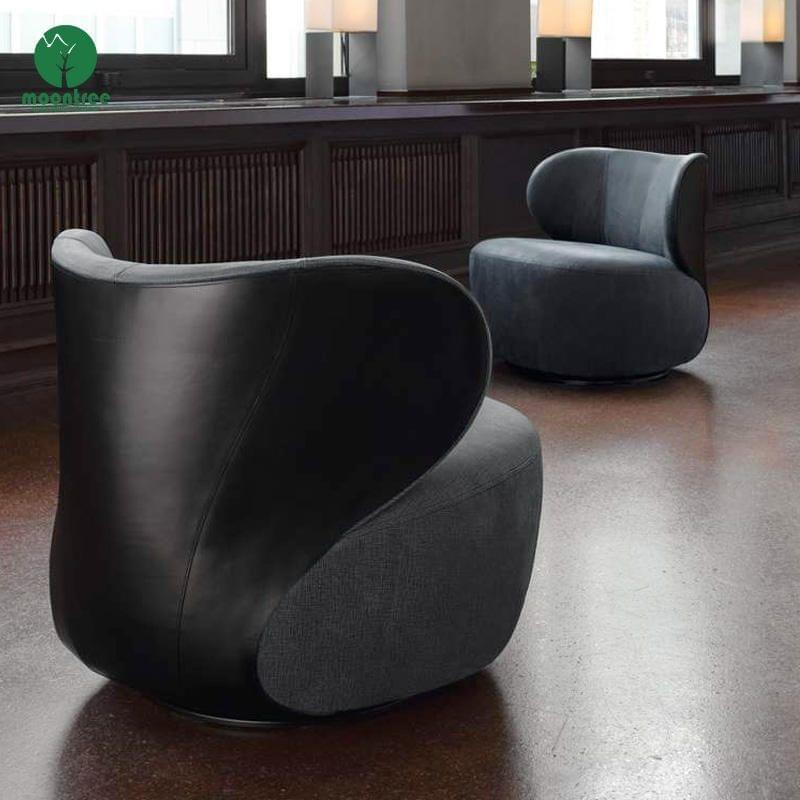 360° Swivel Accent Chair | Modern Upholstered Lounge Chair with Metal Base