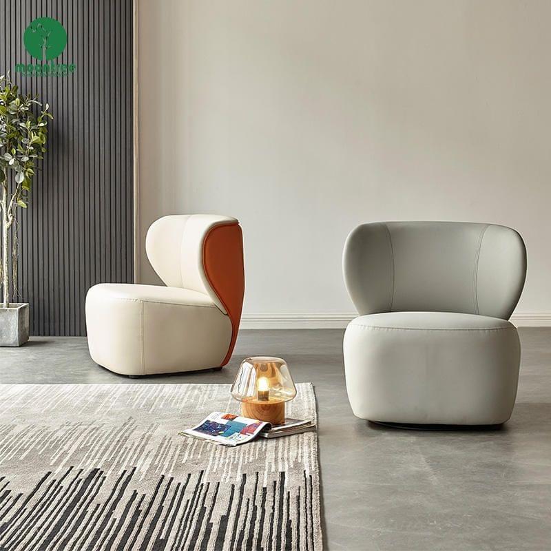 360° Swivel Accent Chair | Modern Upholstered Lounge Chair with Metal Base