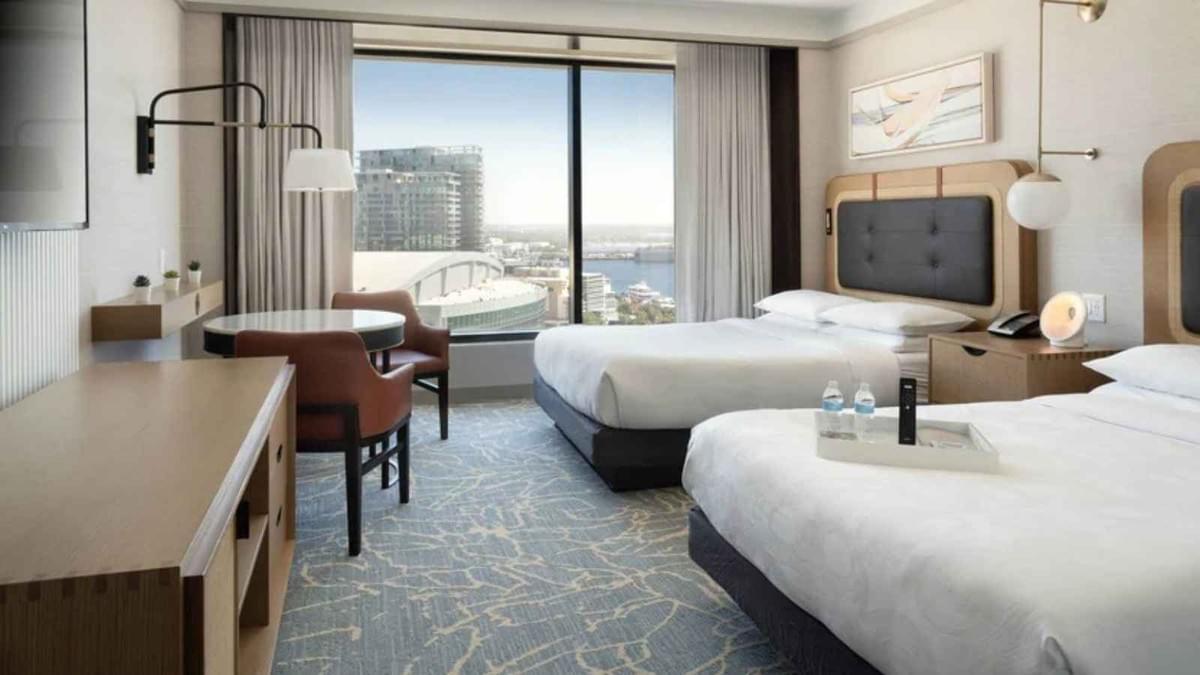 Moontree Supplied furniture for Luxury Hotel Project JW Marriott Tampa Water Street! Spacious two queen beds rooms with stunning Tampa Bay/waterfront views, modern amenities, & prime downtown location.