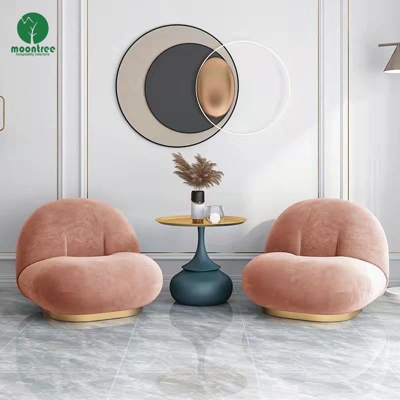 Luxury Accent Chair with Metal Base Premium Upholstered Lounge Chair for Modern Living Room