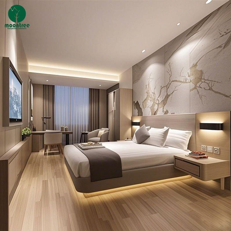 One-Stop Luxury Hotel Bedroom Furniture Solution | Fixed & Upholstered Furniture Sets