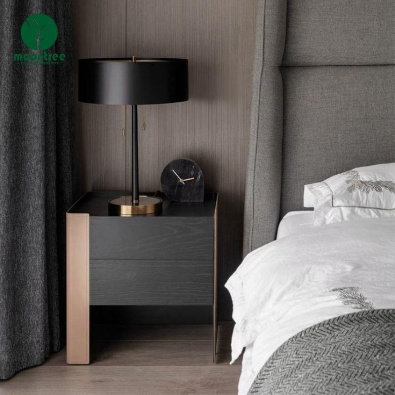 Floating Luxury Hotel Nightstand, Single Drawer Bedside Table for Modern Hotel Bedroom