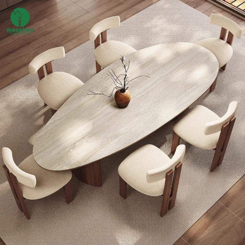 Premium Customizable Luxury Style Solid Wood Dining Table Moontree Dining Room Furniture