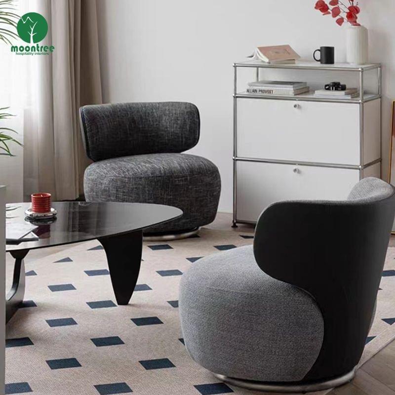 360° Swivel Accent Chair | Modern Upholstered Lounge Chair with Metal Base