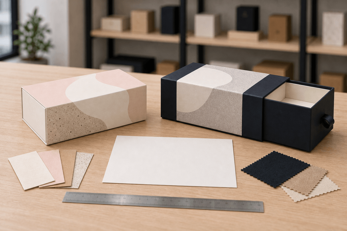 Packaging sleeves and drawer boxes structure comparison