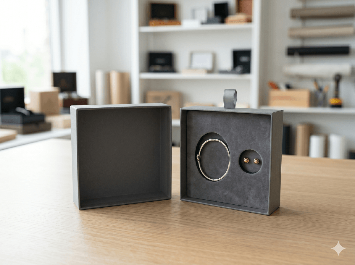 Lid and base box with fitted insert for premium packaging