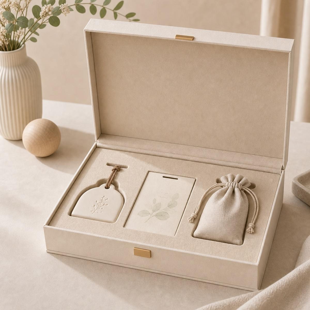 Custom rigid gift boxes for candles diffusers ceramics and home decor gift sets