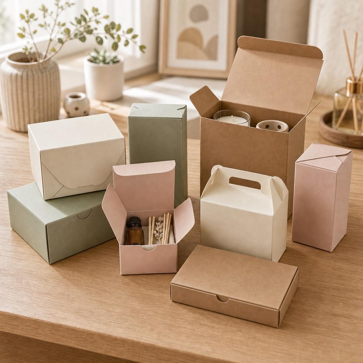 Custom rigid gift boxes for candles diffusers ceramics and home decor gift sets