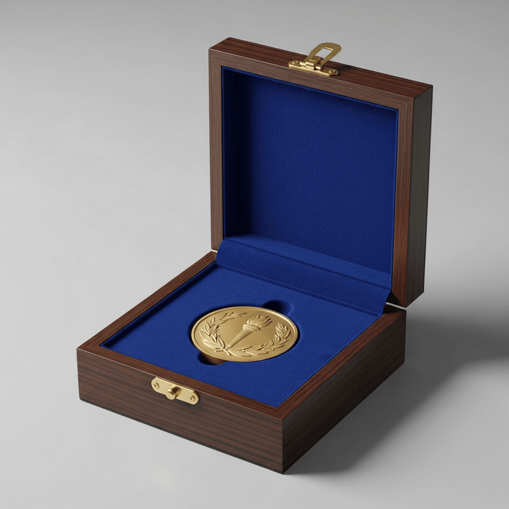 Lockable medal box for high value awards and long term storage