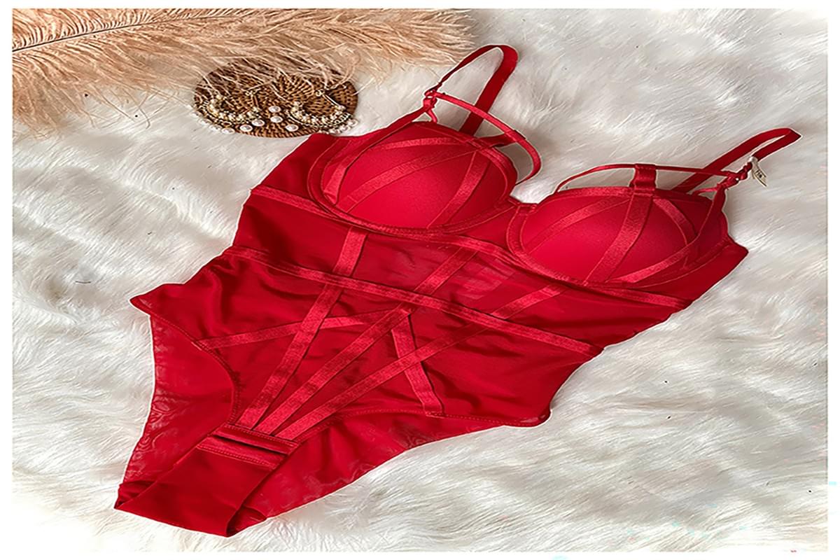 Lace Bodysuit Push-Up Bra & French-Style Slimming & Shaping Lingerie