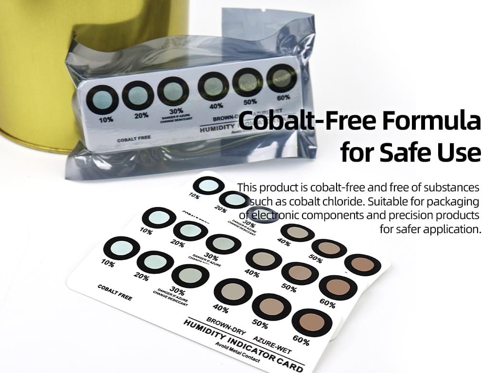 Brown Cobalt‑Free Humidity Indicator Card