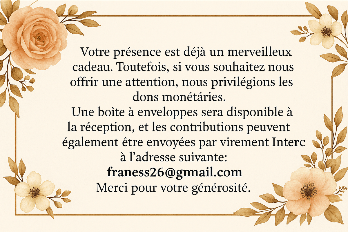 Create Your Dream Wedding Website Create a beautiful, modern wedding website with the following structure and pages:

Website Pages

Home

Our Story

Planning

FAQ

RSVP

Gallery

Home Page Requirements

A clean, elegant hero section.

At the very top:
Text: “We’re getting married”

Under this text, display the couple’s photo.

Under the photo, show the names of the couple.

Add a Save the Date section with the wedding date:
“10 January 2025”

The style should be romantic, modern, and easy to read.

Our Story Page Requirements

A dedicated page that narrates the love story of the couple.

Use warm, emotional, storytelling-style text.

Add space for couple photos or a timeline of key moments.

The layout should feel intimate, elegant, and personal.

General Website Style

Modern, elegant, romantic design.

Soft colors (white, cream, pastel tones, or gold accents).

Clean fonts, subtle animations, and smooth navigation.

Responsive design for mobile.