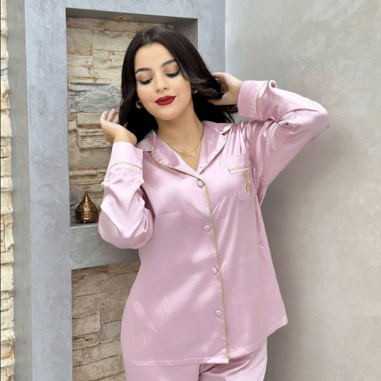 Victoria secret Rose Élégance – Ensemble Nuit Chic 