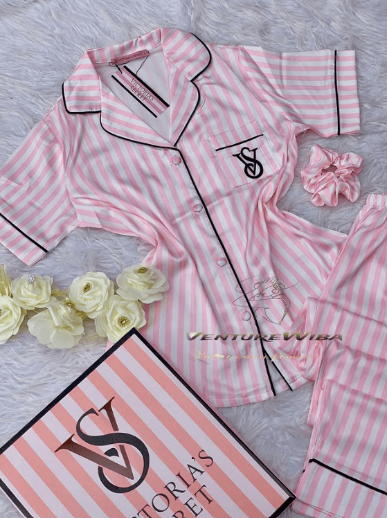 Victoria secret Rose Élégance – Ensemble Nuit Chic 