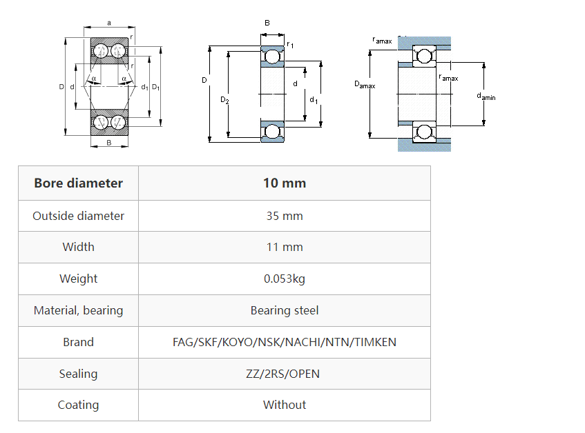  YOKO 6300 Deep Groove Ball Bearings