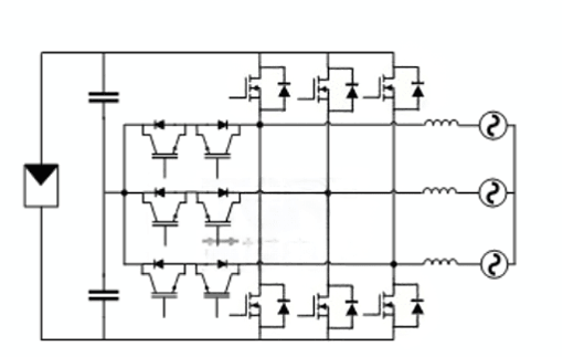 SiC/Si-based T-type three-level inverter topology  