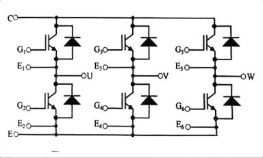IGBT 三相全桥拓扑结构图