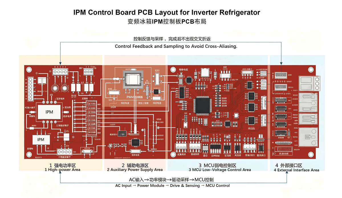 PCB Layout for Inverter Refrigerator IPM