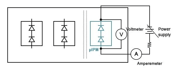 Simplified circuit diagram for current injection testing