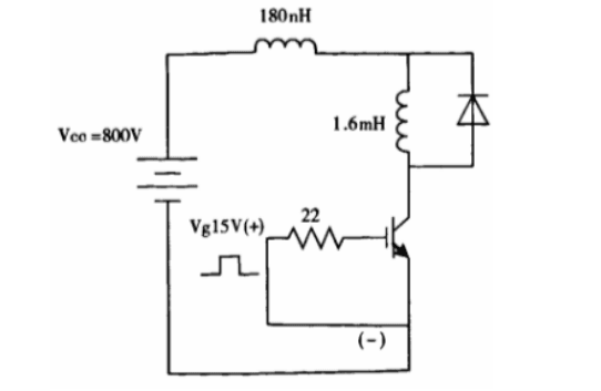 Simulation circuit diagram of IGBT and MUR 