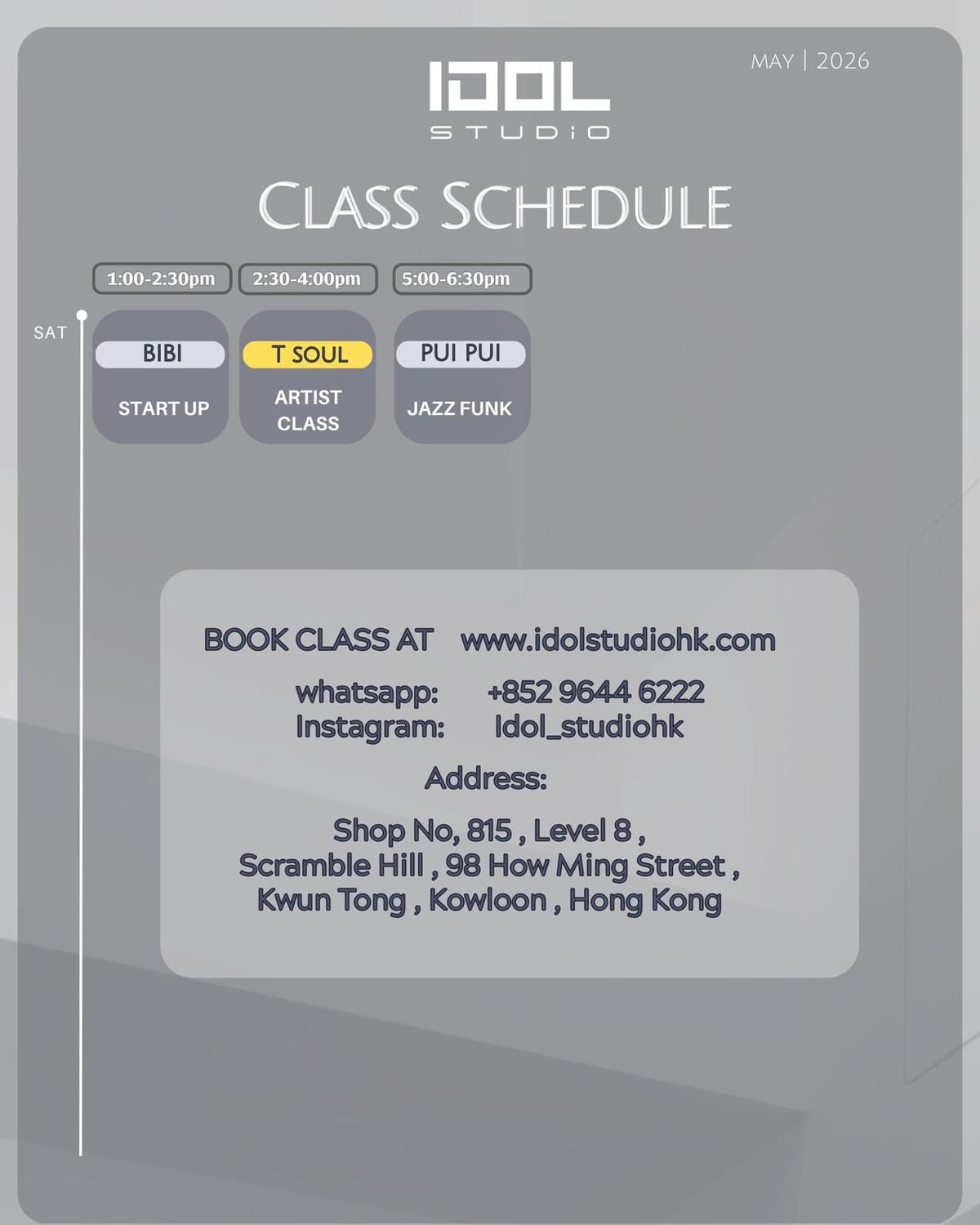 Become a member of us, let us together pursue your stage dream, obtain professional guidance and unlimited support. In IDOL STUDIO cultivate your dance talent Combining Hong Kong's local characteristics, and emphasizing the dual core of "dance teaching" and "idol cultivation", helps you stand out in competition.

IDOL STUDIO — Hong Kong's stage starting point, from dance steps to starlight.
We are not just a dance classroom, but also an incubation base for nurturing future stage stars. Located in Hong Kong, IDOL STUDIO focuses on transforming dance passion into professional strength, providing a comprehensive "idol cultivation system" for students aspiring to step into the spotlight. From basic dance steps to stage charisma, we accompany you every step of the way, allowing your idol dream to take root and bloom here.