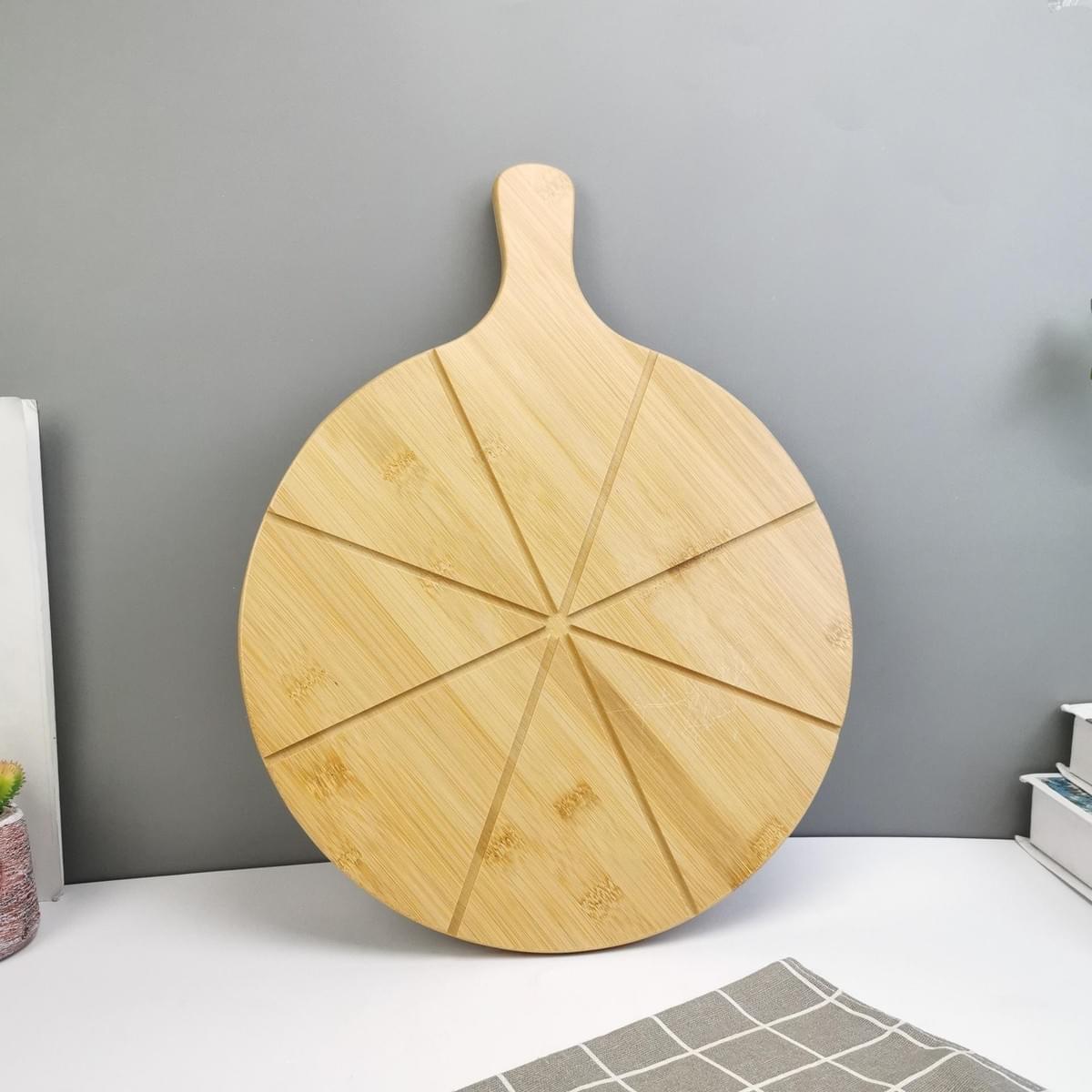 Round Wooden Pizza Tray – Eco-Friendly & Stylish Pizza Serving Platter
