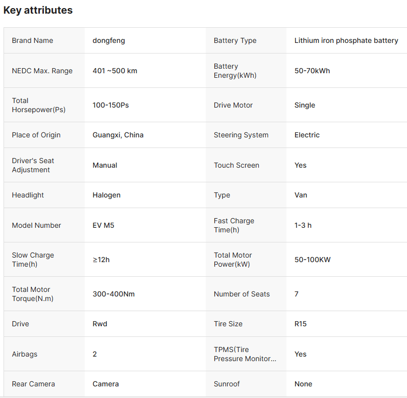 FORTHING Dongfeng Lingzhi New lightning Front Face Design M5 EV Car Cheap Electric Car /EV Vehicle M