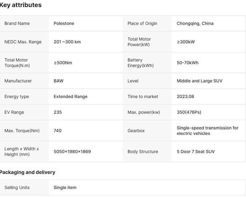 Electric Car ROX 01 7 Seats EV Extended-Range Electric Jishi 01 Polar Stone 01 2025 PHEV Car Hybrid 